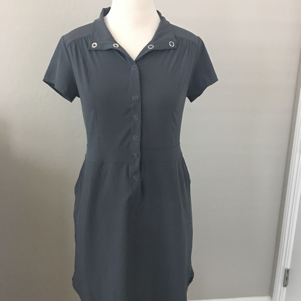 Prana Shaydn Dress Size Small Dark Gray / Coral